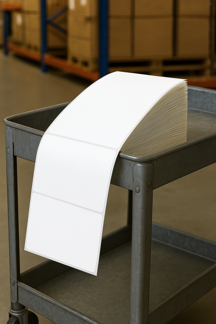 Etiquettes paravent fanfold